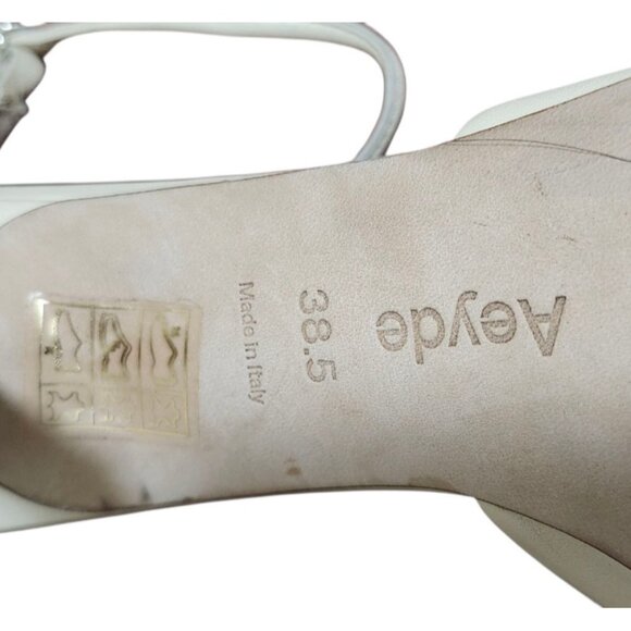 AEYDE Selma cream leather color Pointed Toe Pump Women SIZE EU 38.5/US 7.5 - Picture 13 of 16